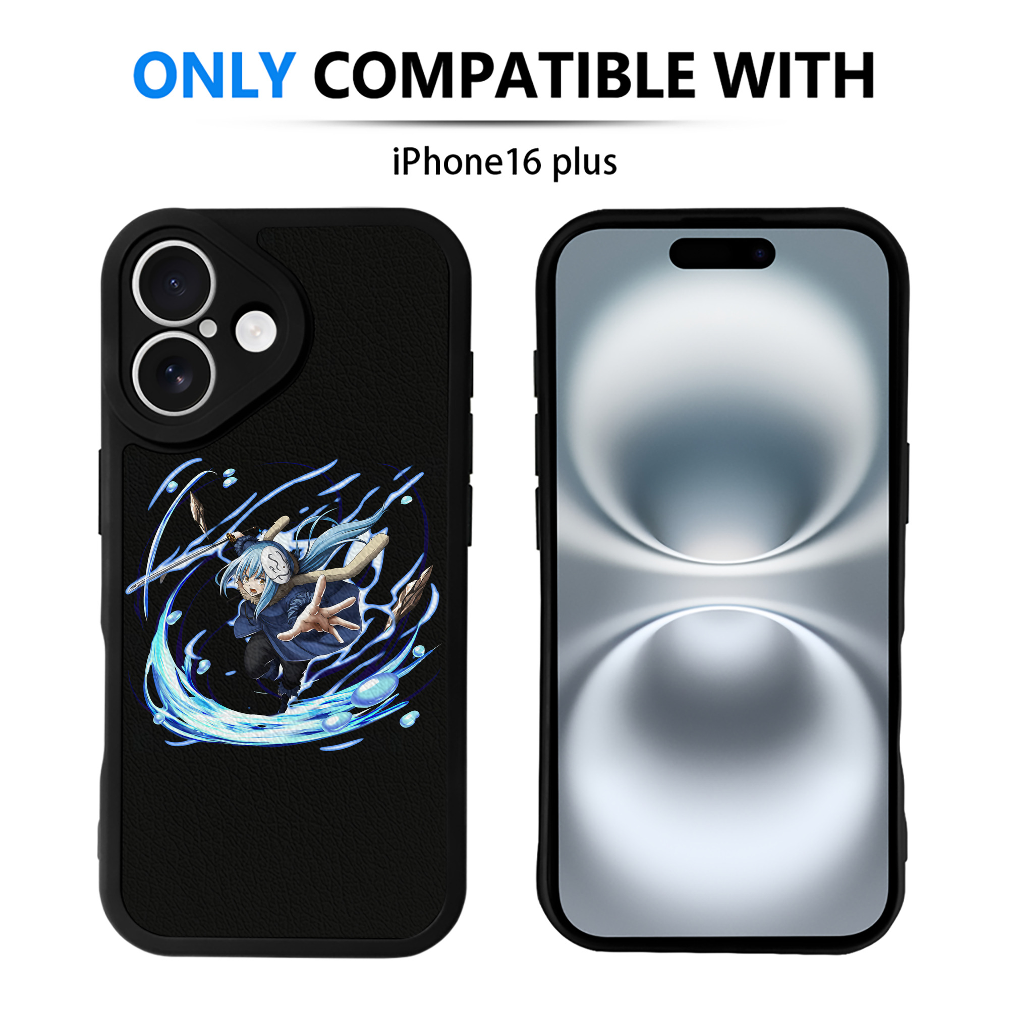 （画像用） 転スラ Regarding Reincarnated to Slime 【iPhone 16シリーズ対応】シリコンスマホケース（レザー調） 材質：シリコン